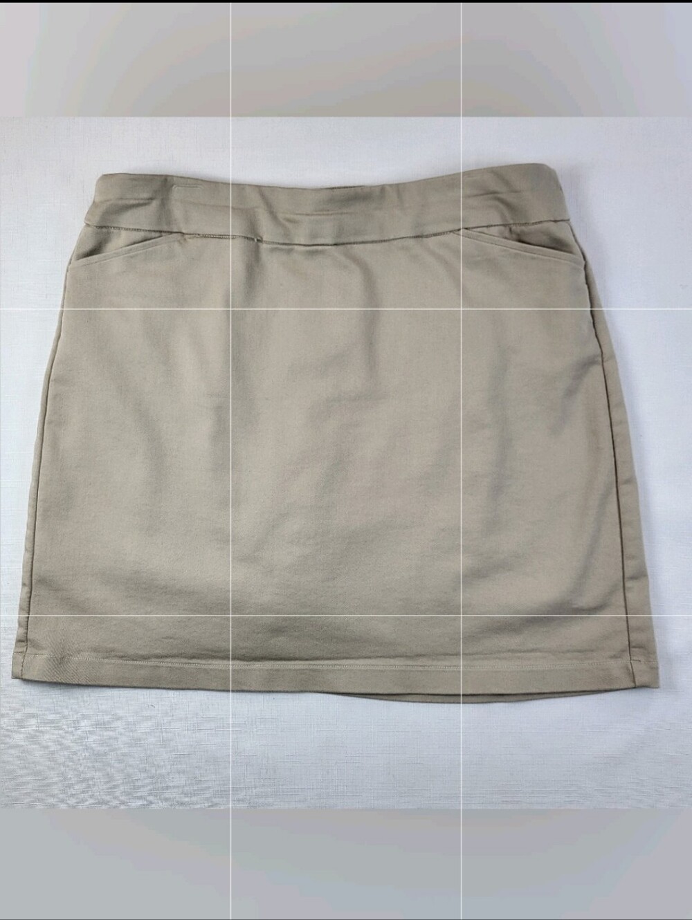 Croft & Barrow Khaki SKORT Womens Size 14 Effortless Stretch Skirt w Shorts